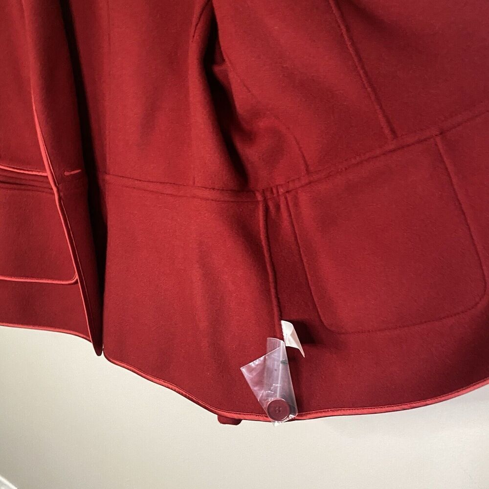 Talbots Classic Wool Blazer Red Sz 14P The Grace Fit Corporate Office Business - Picture 8 of 9
